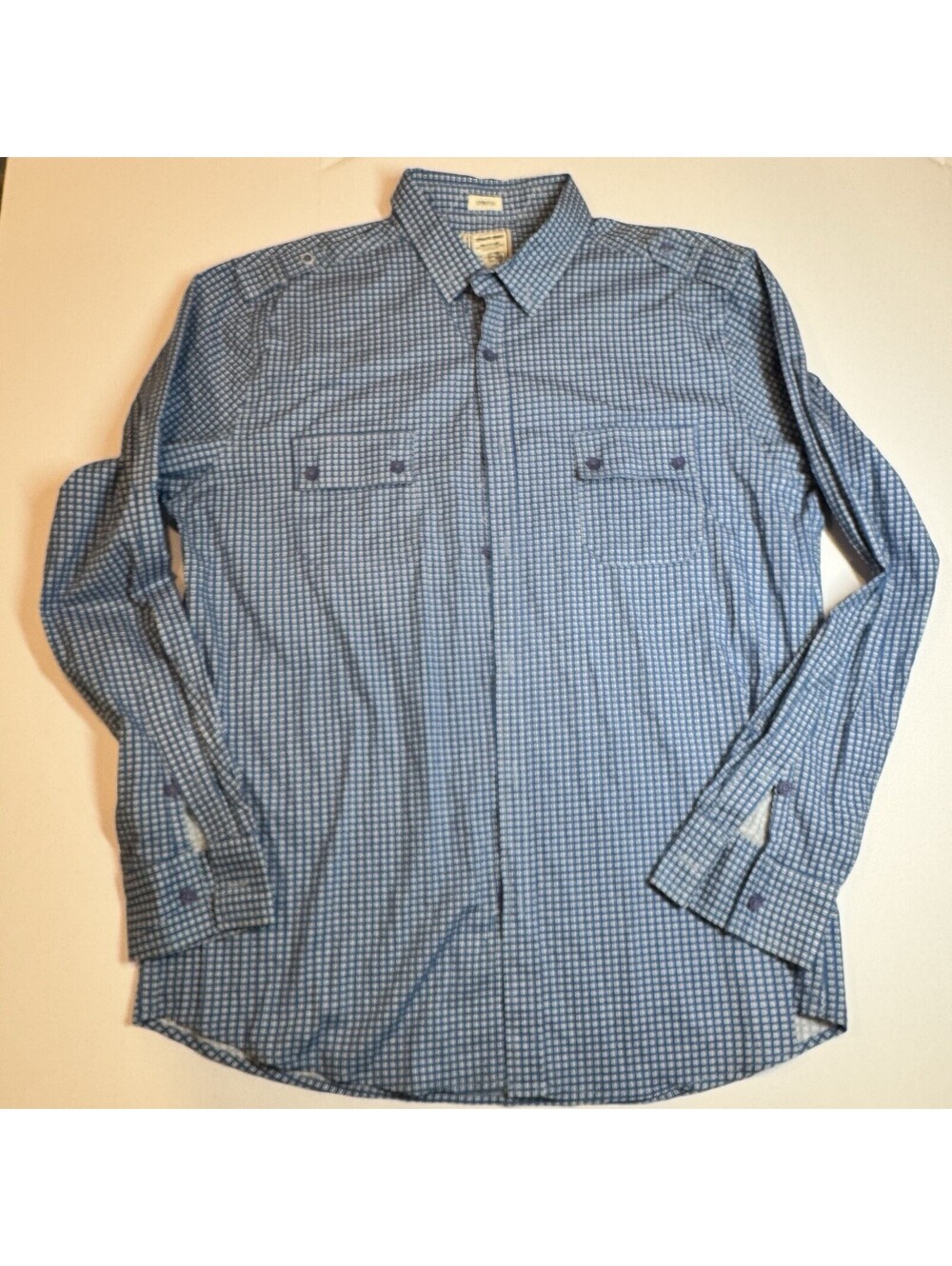 Alexander Julian Colours Blue Button-down Long Sleeve Shirt Men's Size L.